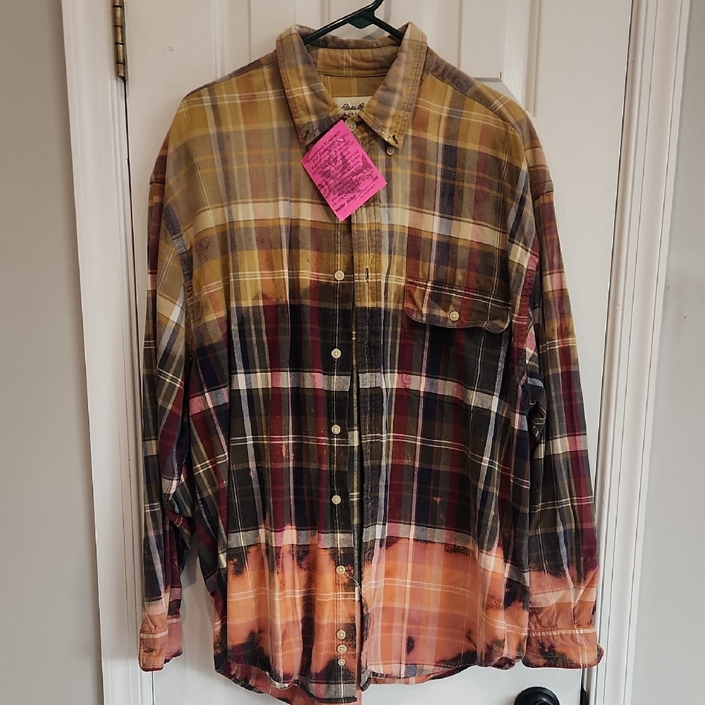 Source Unknown Multicolor Plaid Button Down Shirt - image 1